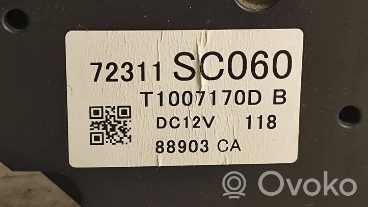 Subaru Forester SH Ilmastoinnin ohjainlaite 72311SC060