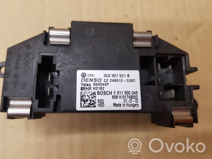 Audi A3 S3 A3 Sportback 8P Résistance moteur de ventilateur de chauffage 3C0907521B