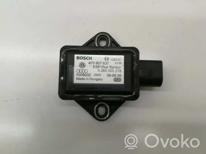 Audi A6 S6 C6 4F Sensore di imbardata accelerazione ESP 4F0907637