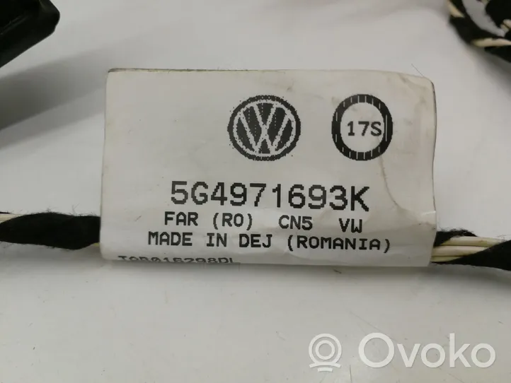 Volkswagen Golf VII Wiązka przewodów drzwi tylnych 5G4971693K