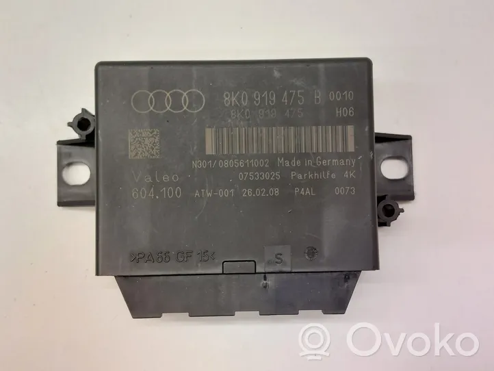 Audi A4 S4 B8 8K Pysäköintitutkan (PCD) ohjainlaite/moduuli 8K0919475B