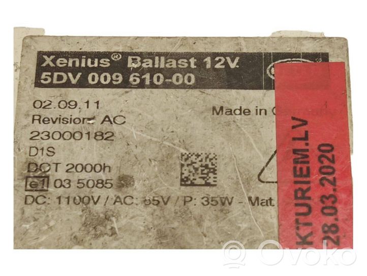 BMW X5 E70 Module de ballast de phare Xenon 5DV009610