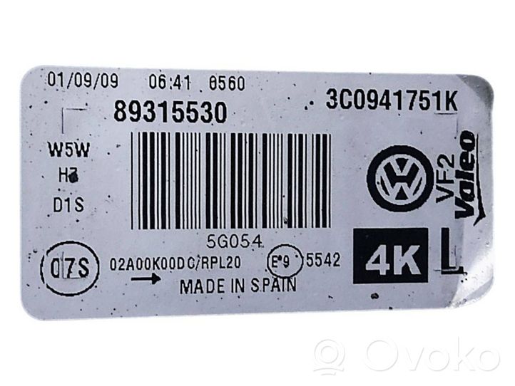Volkswagen PASSAT B6 Priekinis žibintas 3C0941751K