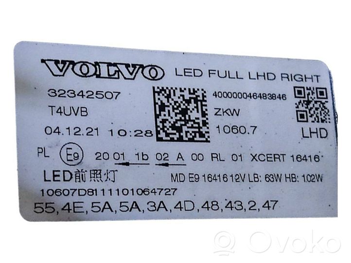 Volvo XC60 Etu-/Ajovalo 32342507
