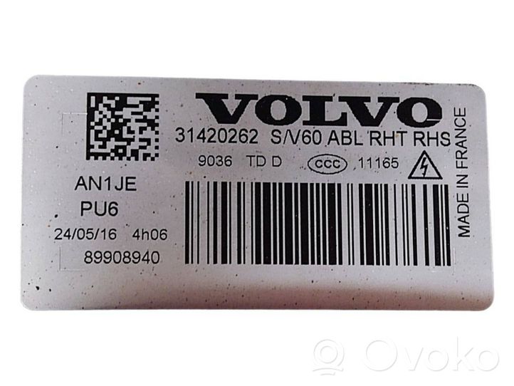 Volvo V60 Etu-/Ajovalo 31420262