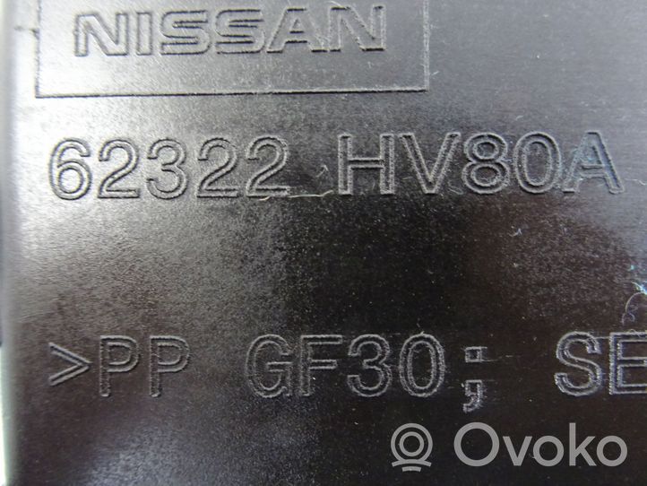 Nissan Qashqai Välijäähdyttimen ilmanohjauksen ilmakanava 62322HV80A