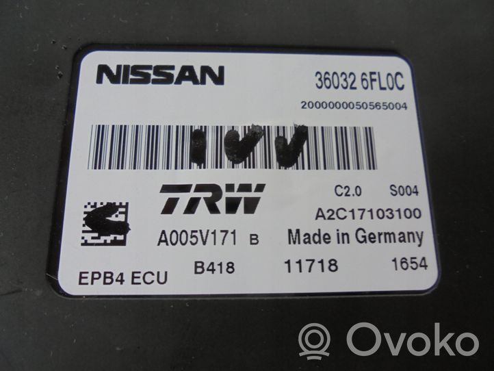 Nissan Qashqai Unité de commande, module PDC aide au stationnement 360326FL0A