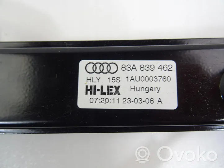 Audi Q3 F3 Meccanismo di sollevamento del finestrino posteriore senza motorino 83A839462