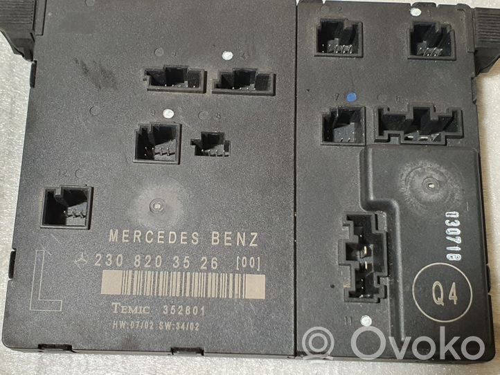 Mercedes-Benz SL R230 Durų elektronikos valdymo blokas 2308203526