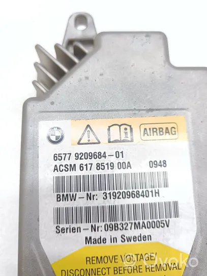 BMW 7 F01 F02 F03 F04 Gaisa spilvenu vadības bloks 9209684