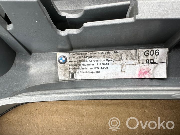 BMW X6 G06 Griglia superiore del radiatore paraurti anteriore 51712467265