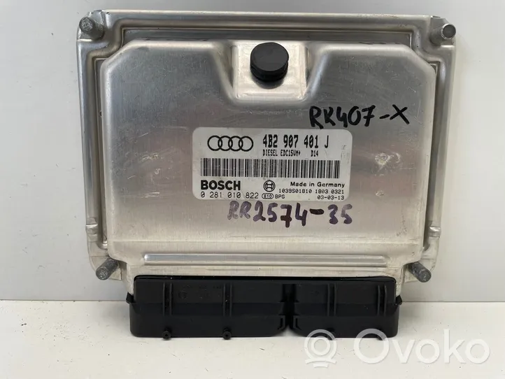 Audi A6 S6 C5 4B Calculateur moteur ECU 4B2907401J