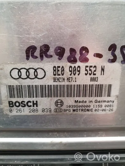 Audi A4 S4 B7 8E 8H Calculateur moteur ECU 8E0909552N