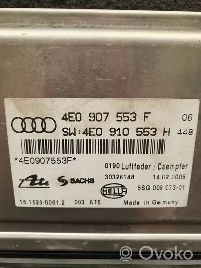 Audi A8 S8 D3 4E Module de commande suspension pneumatique arrière 4E0907553F