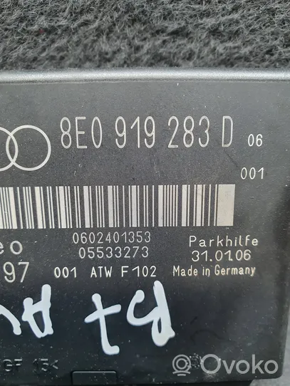 Audi A4 S4 B7 8E 8H Parkošanas (PDC) vadības bloks 8E0919283D