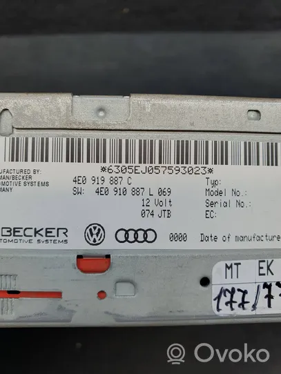 Audi A6 S6 C6 4F Unidad de control/módulo del navegador GPS 4E0919887C
