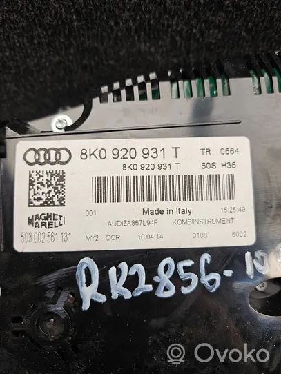 Audi A4 S4 B8 8K Spidometras (prietaisų skydelis) 8K0920931T