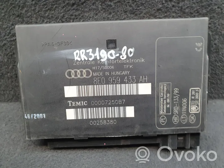 Audi A4 S4 B6 8E 8H Modulo comfort/convenienza 8E0959433AH