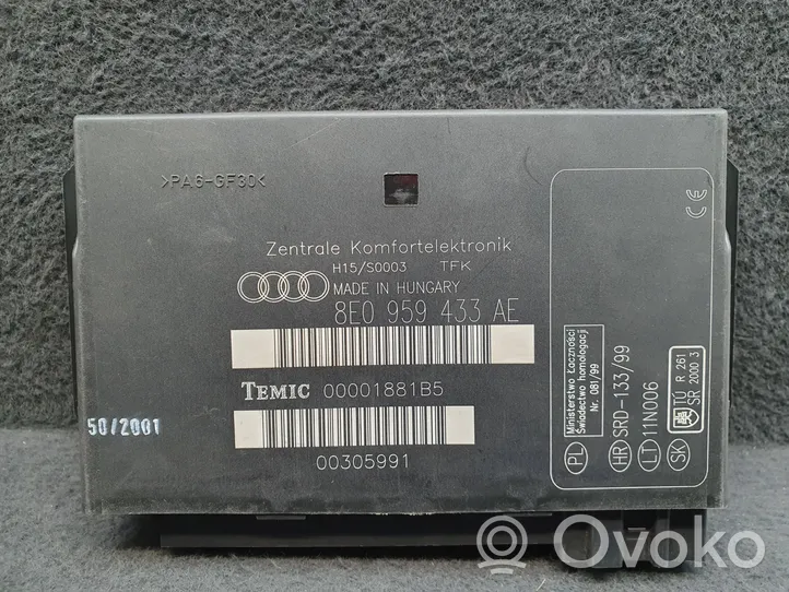 Audi A4 S4 B6 8E 8H Module confort 8E0959433AE