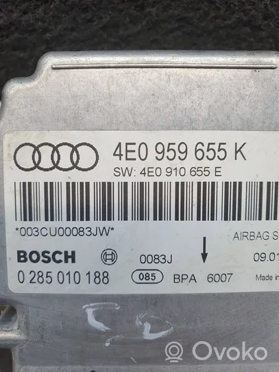 Audi A8 S8 D3 4E Module de contrôle airbag 4E0959655K