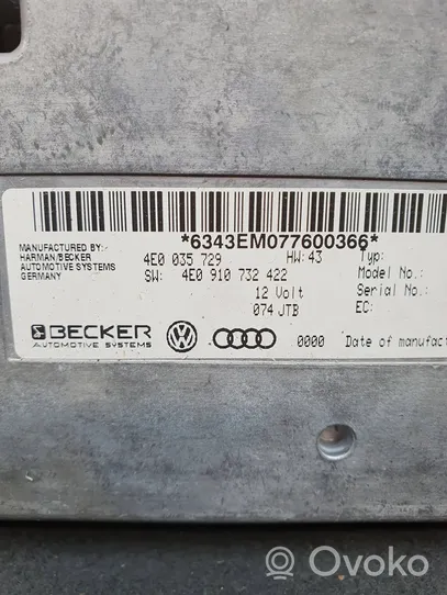 Audi A8 S8 D3 4E Autres unités de commande / modules 4E0910732