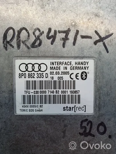 Audi A4 S4 B6 8E 8H Module unité de contrôle Bluetooth 8P0862335D