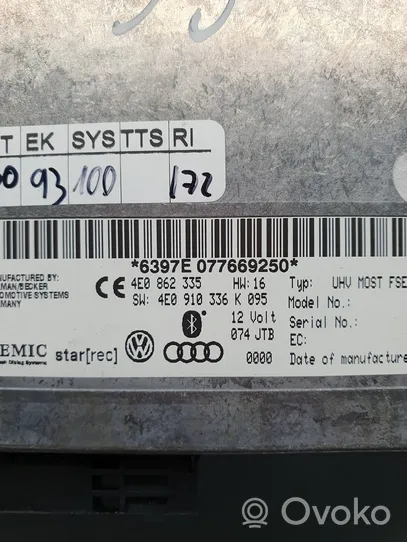 Audi A6 S6 C6 4F Centralina/modulo bluetooth 4E0862335