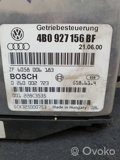 Audi A6 S6 C5 4B Vaihdelaatikon ohjainlaite/moduuli 4B0927156BF