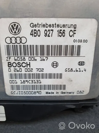 Audi A6 S6 C5 4B Vaihdelaatikon ohjainlaite/moduuli 4B0927156CF