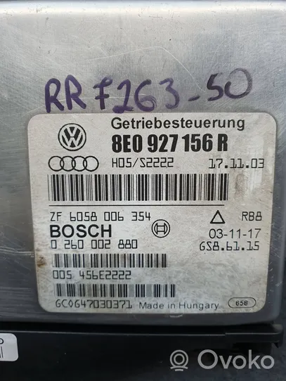 Audi A4 S4 B6 8E 8H Voimansiirron vaihteiston venttiilin kotelo 8E0927156R