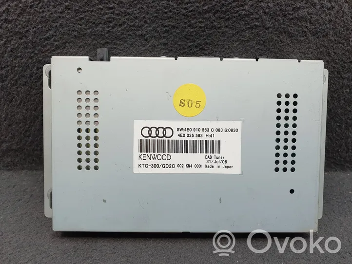 Audi A8 S8 D3 4E Radio/CD/DVD/GPS head unit 4E0910563C