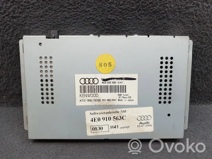 Audi Q7 4L Radio/CD/DVD/GPS-pääyksikkö 4E0910563C