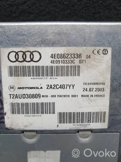 Audi A8 S8 D3 4E Citu veidu vadības bloki / moduļi 4E0862333B