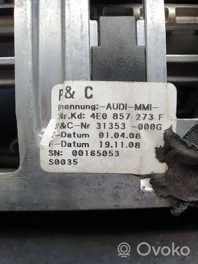 Audi A8 S8 D3 4E Monitori/näyttö/pieni näyttö 4E0857273F