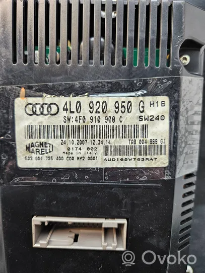 Audi Q7 4L Spidometras (prietaisų skydelis) 4L0920950G