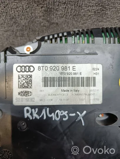 Audi S5 Speedometer (instrument cluster) 8T0920981E