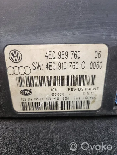 Audi A8 S8 D3 4E Autres unités de commande / modules 4E0959760