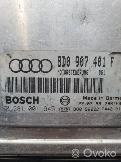 Audi A4 S4 B5 8D Sterownik / Moduł ECU 8D0907401F