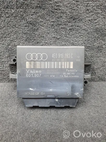 Audi A8 S8 D3 4E Pysäköintitutkan (PCD) ohjainlaite/moduuli 4E0919283C