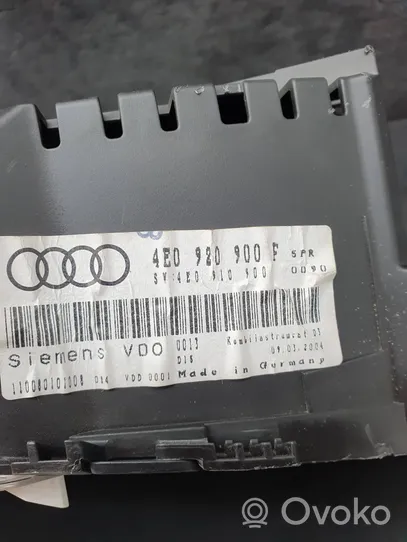 Audi A8 S8 D3 4E Compteur de vitesse tableau de bord 4E0920900F