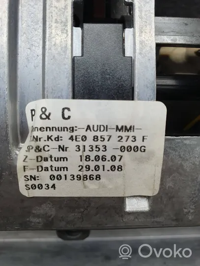 Audi A8 S8 D3 4E Monitori/näyttö/pieni näyttö 4E0857273F