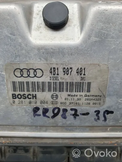 Audi A6 S6 C5 4B Moottorin ohjainlaite/moduuli 4B1907401