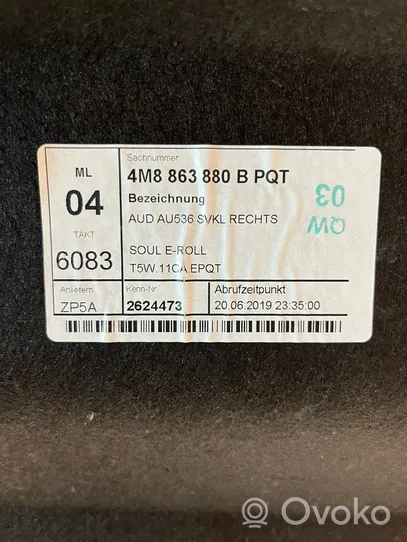 Audi Q8 Panneau, garniture de coffre latérale 4M8863880B
