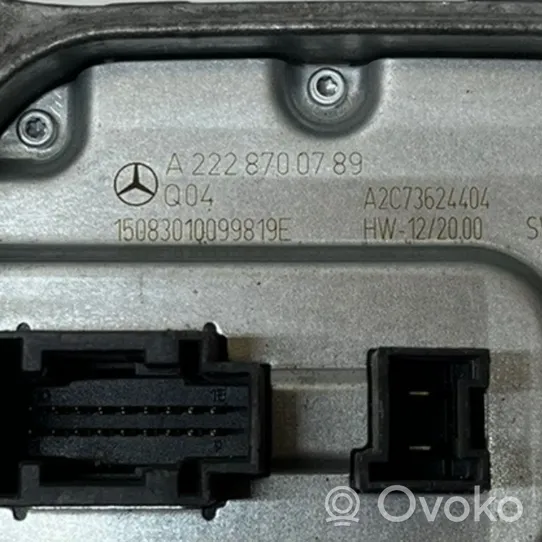Mercedes-Benz S W222 Ajovalojen virranrajoitinmoduuli Xenon A2228700789