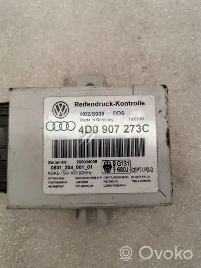 Audi A8 S8 D2 4D Riepu spiediena kontroles bloks 4D0907273C