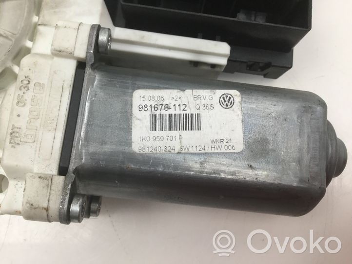 Volkswagen PASSAT B6 Moteur de lève-vitre de porte avant 1K0959701P