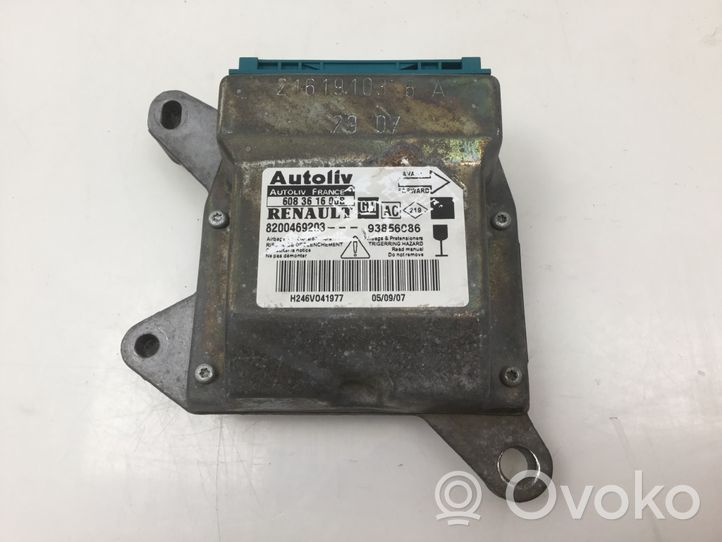 Opel Vivaro Airbag control unit/module 93856086