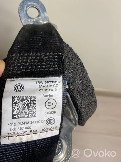 Volkswagen Scirocco Ceinture de sécurité arrière 1K8857806