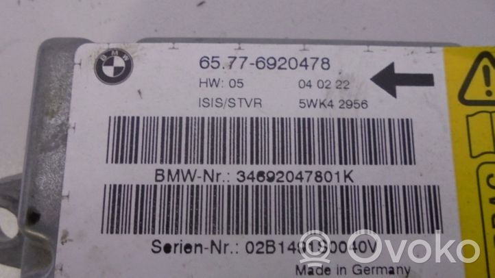 BMW 7 E65 E66 Gaisa spilvenu trieciensensors 65776920478