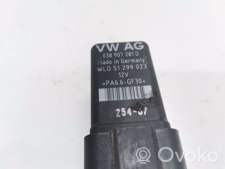 Volkswagen Caddy Glow plug pre-heat relay 038907281D